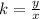 k = \frac{y}{x}