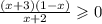 \frac{(x + 3)(1 - x)}{x + 2} \geqslant 0