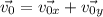 \vec{v_0}=\vec{v_{0x}}+\vec{v_{0y}}