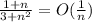 \frac{1+n}{3+n^2} =O(\frac{1}{n})