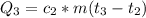 Q_{3} = c_{2}*m(t_{3}-t_{2})