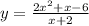 y=\frac{2x^{2} +x-6}{x+2}