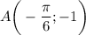 A \bigg(- \dfrac{\pi}{6};-1 \bigg)