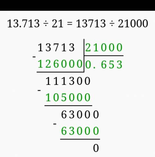 Решить примеры только в столбик надо 13.713: 21 14.504: 49 3.584: 64 надо в столбик все оформить