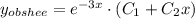 y_{obshee}=e^{-3x}\cdot (C_1+C_2x)