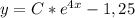 y = C*e^{4x}-1,25