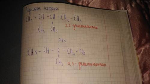 Алканы. для гептана написать и назвать формулы изомеров углеродного скелета