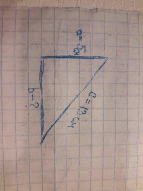 катет прямоугольного треугольника равен 5 см гипотенуза 13 см найдите периметр