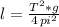 l=\frac{T^{2}*g }{4\\pi ^{2} }