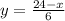 y=\frac{24-x}{6}