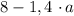 8 - 1,4 \ \cdotp a