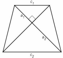 Основания равнобедренной трапеции с взаимно перпендикулярными диагоналями относятся 3: 5. найдите дл
