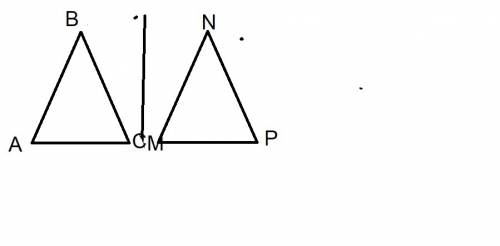 Посторойте треугольник mnp, симметричный тупоугольному треугольнику abc относительно точки пересечен
