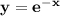 \bf y = e^{-x}