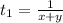 t_1=\frac{1}{x+y}