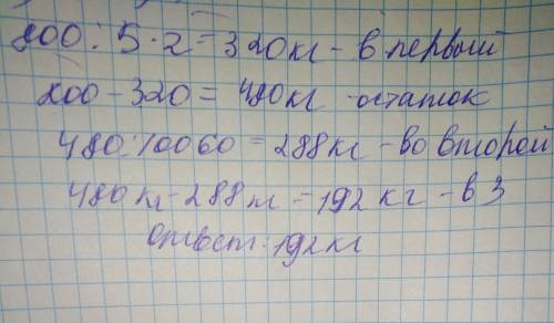 Во фруктовом киоске за 3 дня продали 800 кг яблок в первый день продали 2/5 всех яблок во второй ден