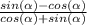 \frac{sin(\alpha)-cos(\alpha)}{cos(\alpha)+sin(\alpha)}