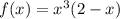 f(x)=x^3(2-x)