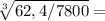 \sqrt[3]{62,4/7800}=