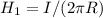 H_1=I/(2\pi R)