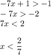 -7x+1-1\\-7x-2\\7x