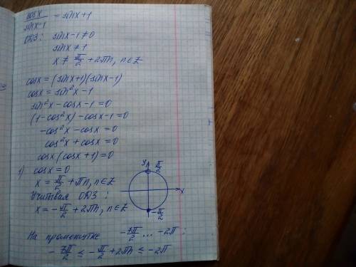  \frac{cosx}{sinx - 1} = sinx + 1