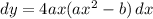 dy=4ax(ax^2-b)\, dx