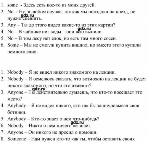 Учебник голицынского 114 : anywhere is usually used instead of somewhere in negative sentenses a