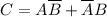 C = A\overline B + \overline A B