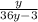 \frac{y}{36y-3}