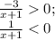 \frac{-3}{x+1} 0;\\\frac{1}{x+1}