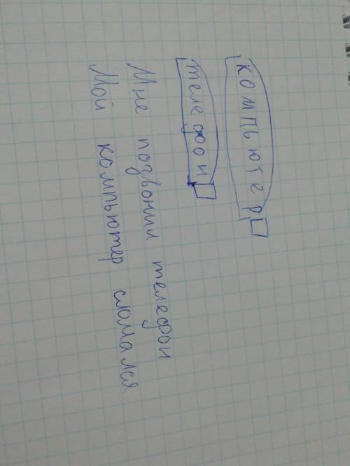 :разберите по составу слова компьютер, телефон. и составьте предложение с одним из слов!