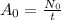 A_0 = \frac{N_0}{t}