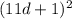 (11d + 1) {}^{2}