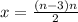 x = \frac{(n - 3)n}{2}