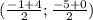 ({-1+4\over2};{-5+0\over2})