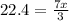 22.4 = \frac{7x}{3}