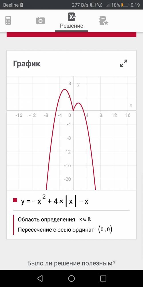 Постройте графики: y= x² - 2 × |x| - 5иy= -x² + 4 × |x| - x​