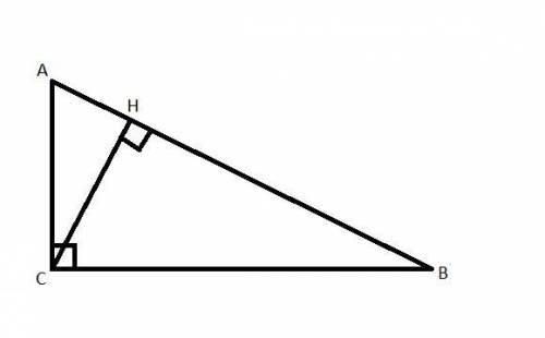 Дан прямоугольный треугольник abc, угол c=90 градусов, ch-высота, ac=6см,ah=4см. найдите длинну гипо