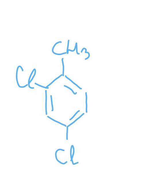 Составьте структурную формулу: 4,6-дихлортолуол