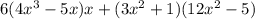 6(4x^3-5x)x+(3x^2+1)(12x^2-5)