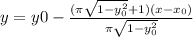 \LARGE y=y0-{(\pi\sqrt{1-y_0^2}+1)(x-x_0)\over\pi\sqrt{1-y_0^2}}