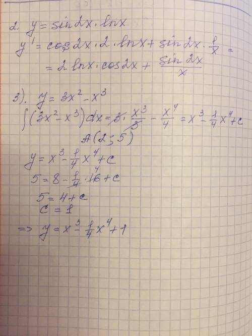 2.знайдіть похідну від функції 3.знайти первісну від функції завдання ↓