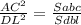 \frac{AC^{2}}{DL^{2}}=\frac{Sabc}{Sdbl}