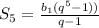 S_5=\frac{b_1(q^5-1))}{q-1}