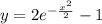 y=2e^{-\frac{x^2}{2}}-1