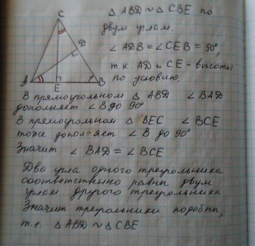 Дан остроугольный треугольник авс. проведены высоты ан и вn. a) подсчитайте, сколько образовалось пр