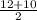 \frac{12 + 10}{2}