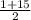 \frac{1 + 15}{2}