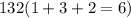 132(1 + 3 + 2 = 6)